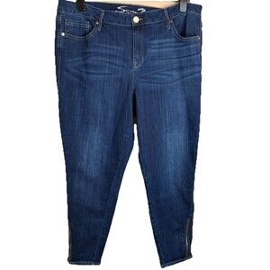 Seven7 Women’s Plus Ankle Zip Jeans Size 20W